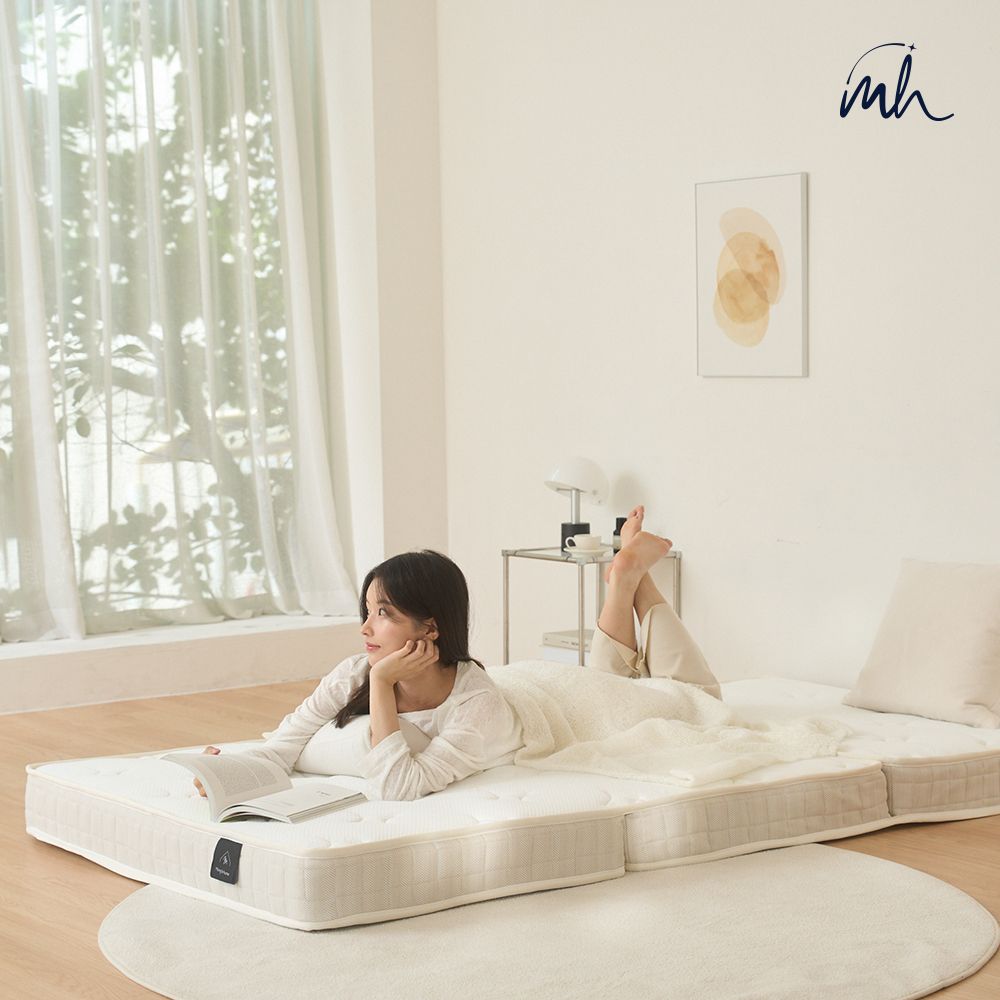 몽스홈 국내생산 3단접이식 포켓 독립 스프링 매트리스 13cm 2colors (MS/S/SS/Q) 