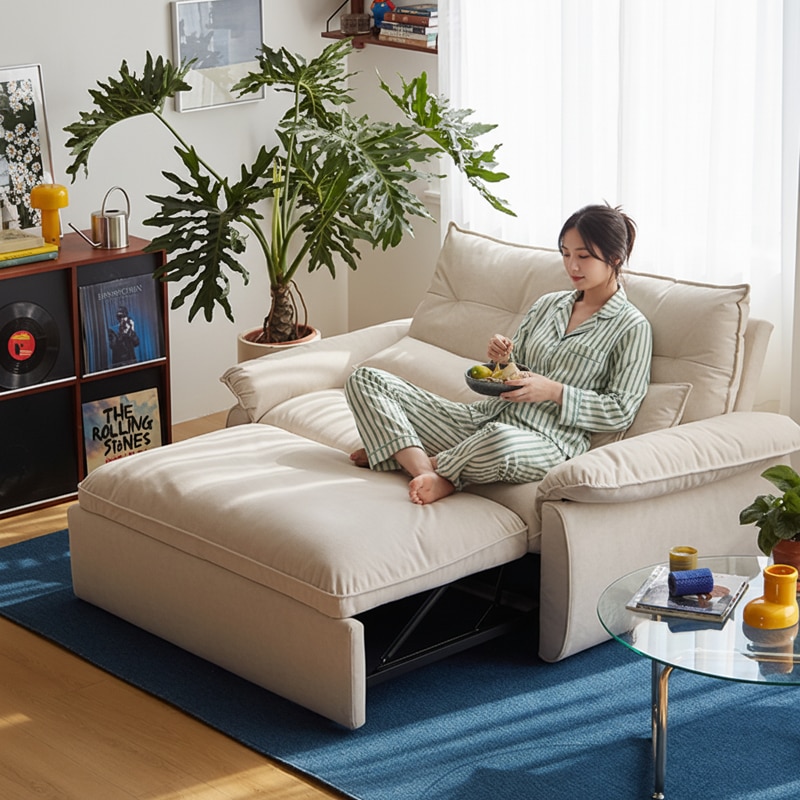 [신상품] 플래지어 파스처 네스트 컴포트 와이드 1인용 거실 소파 베드 2size