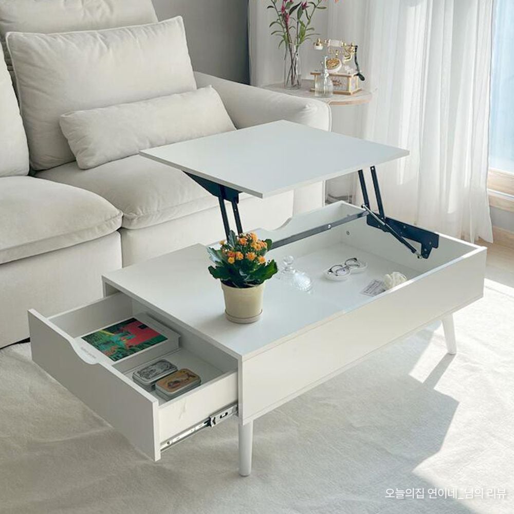 [신상품] 퍼니코 71,100 / 모노 리프트업 서랍형 거실 소파 테이블 1000/1200