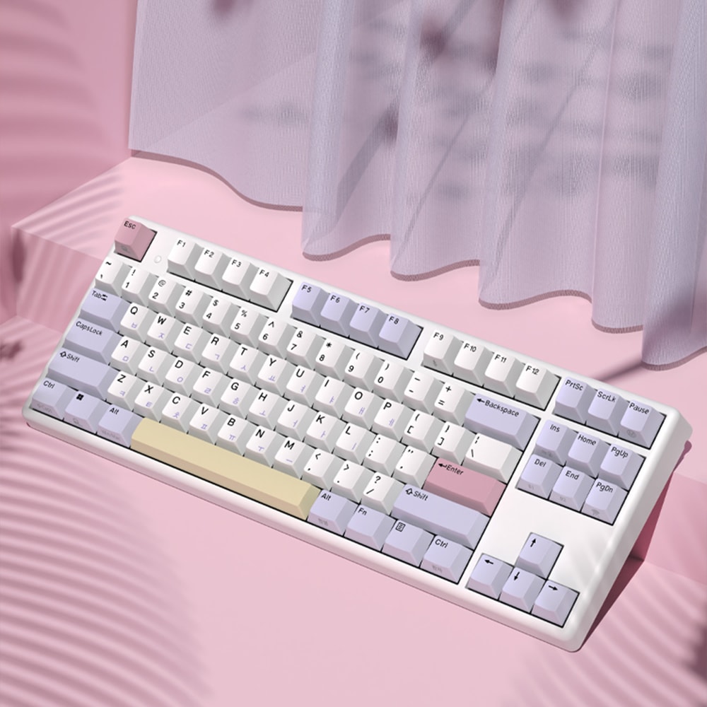 한성컴퓨터 GK893B PRO 염료승화 EDITION 8K 래피드트리거 무접점키보드 퍼플하트35g