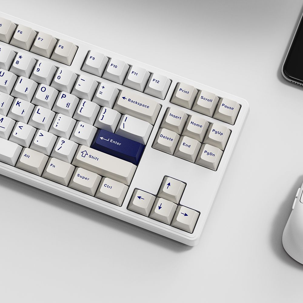 한성컴퓨터 GK797PRO 3모드 폼떡 가스켓 기계식키보드 오션화이트(문라이트 도독 35g)