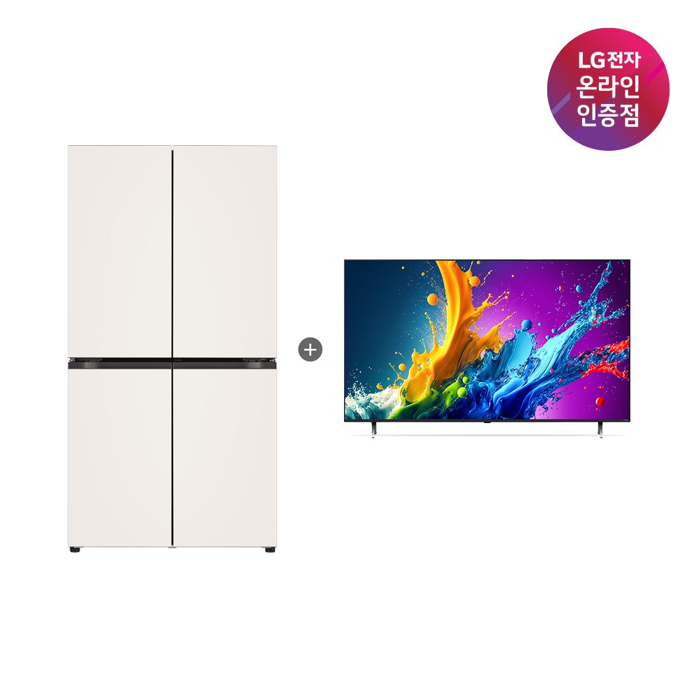 LG전자 LG 오브제컬렉션 냉장고 + LG QNED (T875MEE111+86QNED75AEA)