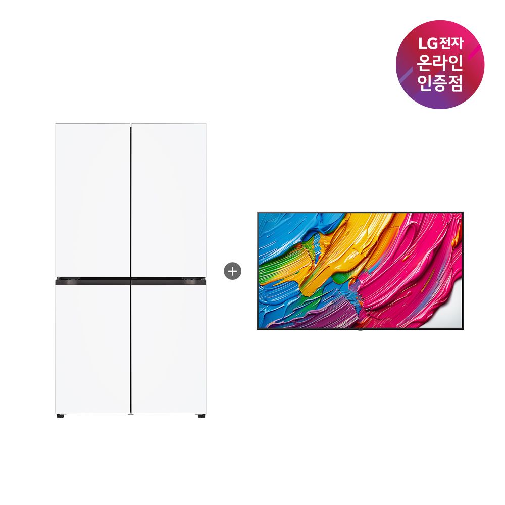LG전자 LG 오브제컬렉션 냉장고 + LG QNED (T875MHH111+65QNED75AEA)
