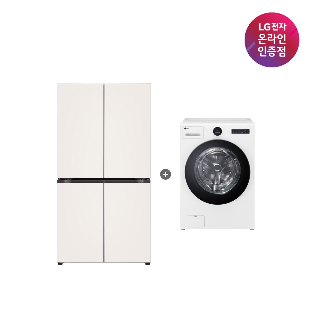 LG전자 LG 오브제컬렉션 냉장고 + LG 트롬 워시타워 (T876MEE111+FH25WA)