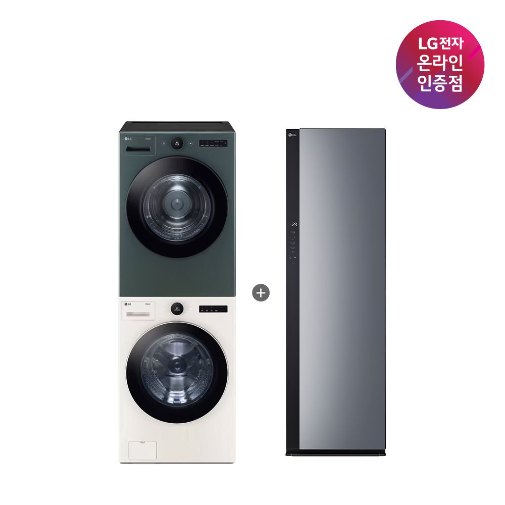 LG전자 LG 트롬 세탁기건조기 세트+스타일러(FX24ENR-GNG + SC5GMR52)