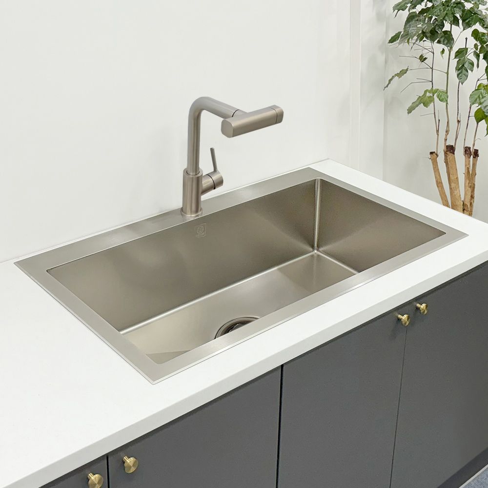 BNK 예작 예작 엠보 사각 싱크볼 88S 풀세트 물튐방지수전 국내산배수구 나노코팅 싱크 88cm