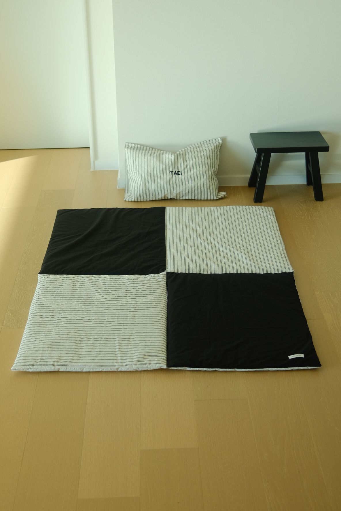 보니모아 black patchwork 아기이불 아기담요 낮잠이불