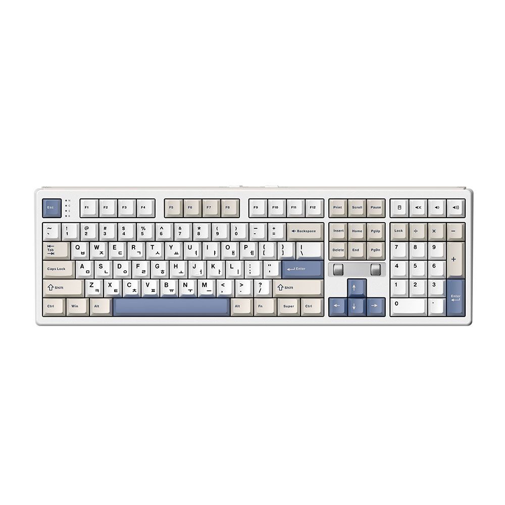 프리플로우 archon AK68 DualDial 유무선 기계식 키보드 블루오션, 저소음 디딤돌축