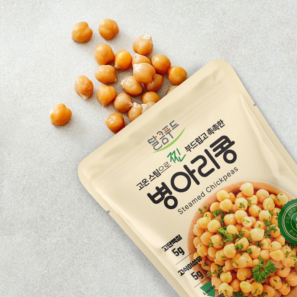 밤뜨래 달큼푸드 찐 병아리콩 45gx20봉 고온스팀으로 찐 부드럽고 촉촉한 병아리콩