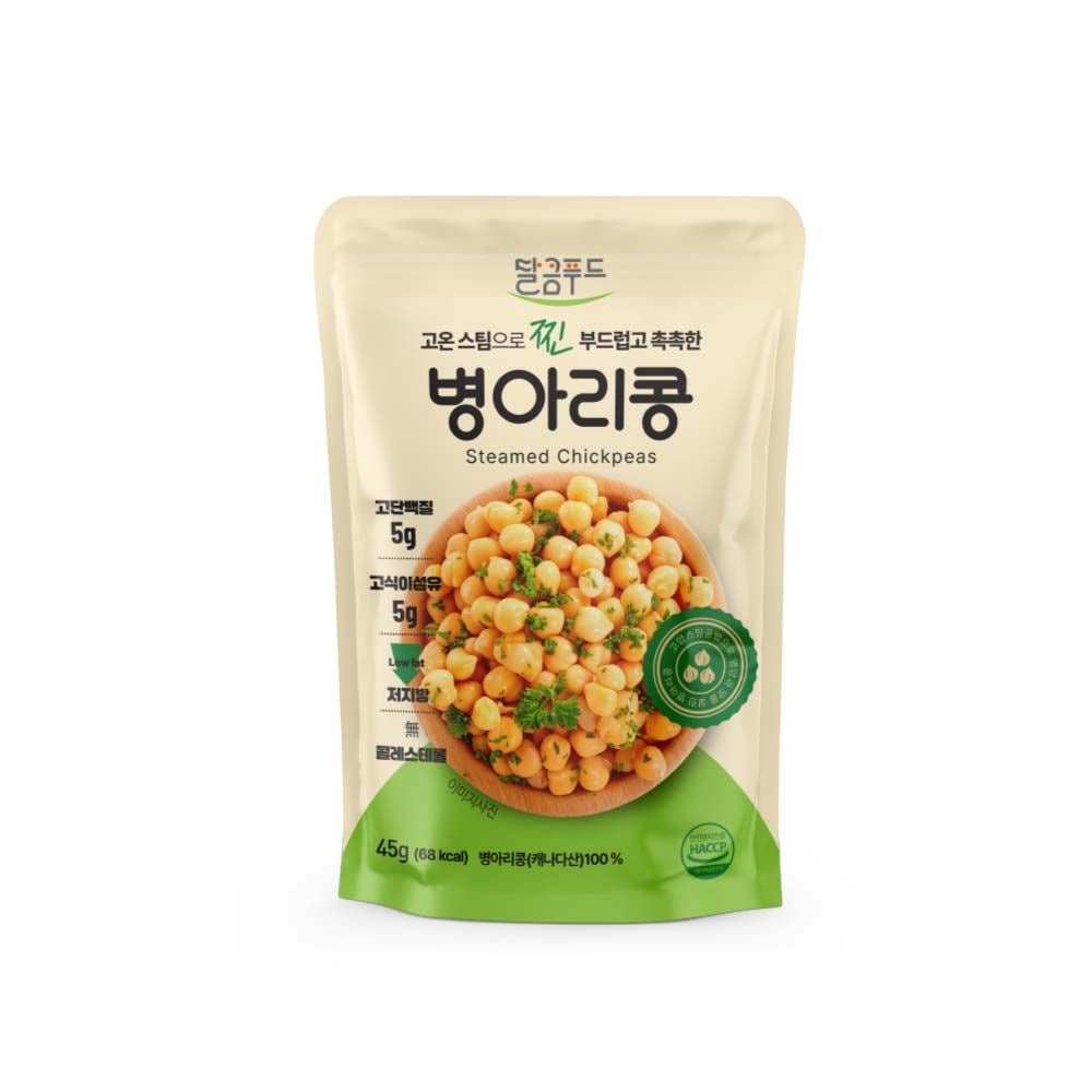 밤뜨래 달큼푸드 찐 병아리콩 45gx30봉 고온스팀으로 찐 부드럽고 촉촉한 병아리콩