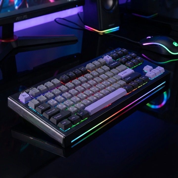 1stPlayer NEO87 유무선 기계식 키보드 나이트퍼플 라벤더축