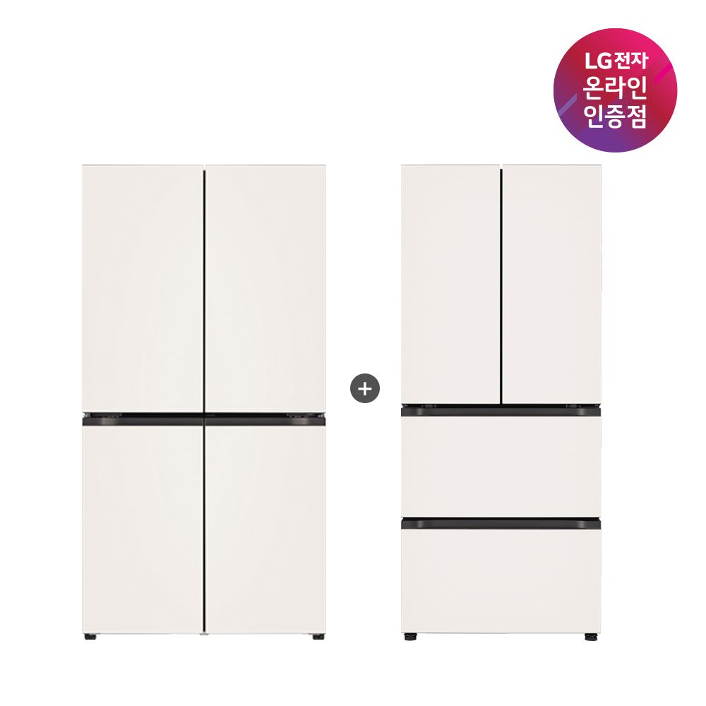LG전자 LG 오브제컬렉션 냉장고 + 디오스 김치톡톡 (T875MEE111 + Z408MEEF23)