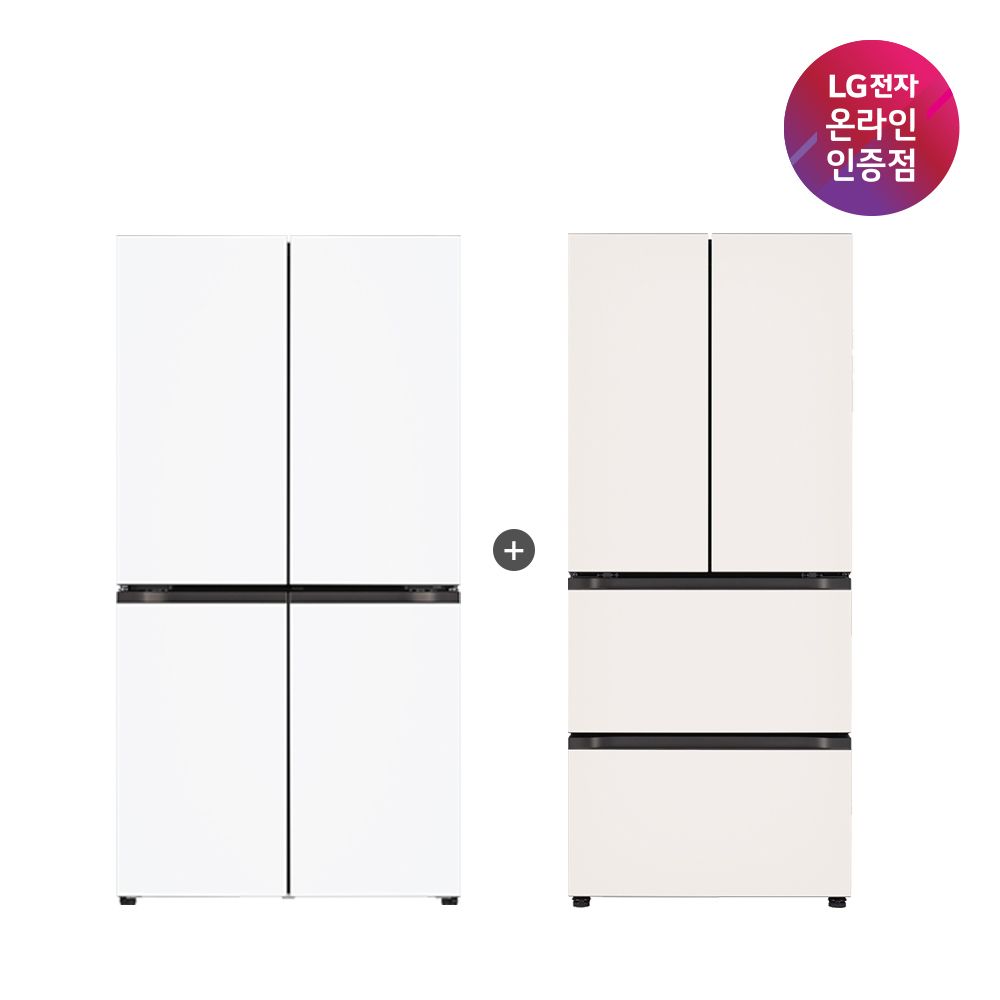 LG전자 LG 오브제컬렉션 냉장고 + 디오스 김치톡톡 (T875MHH111 + Z408MEEF23)