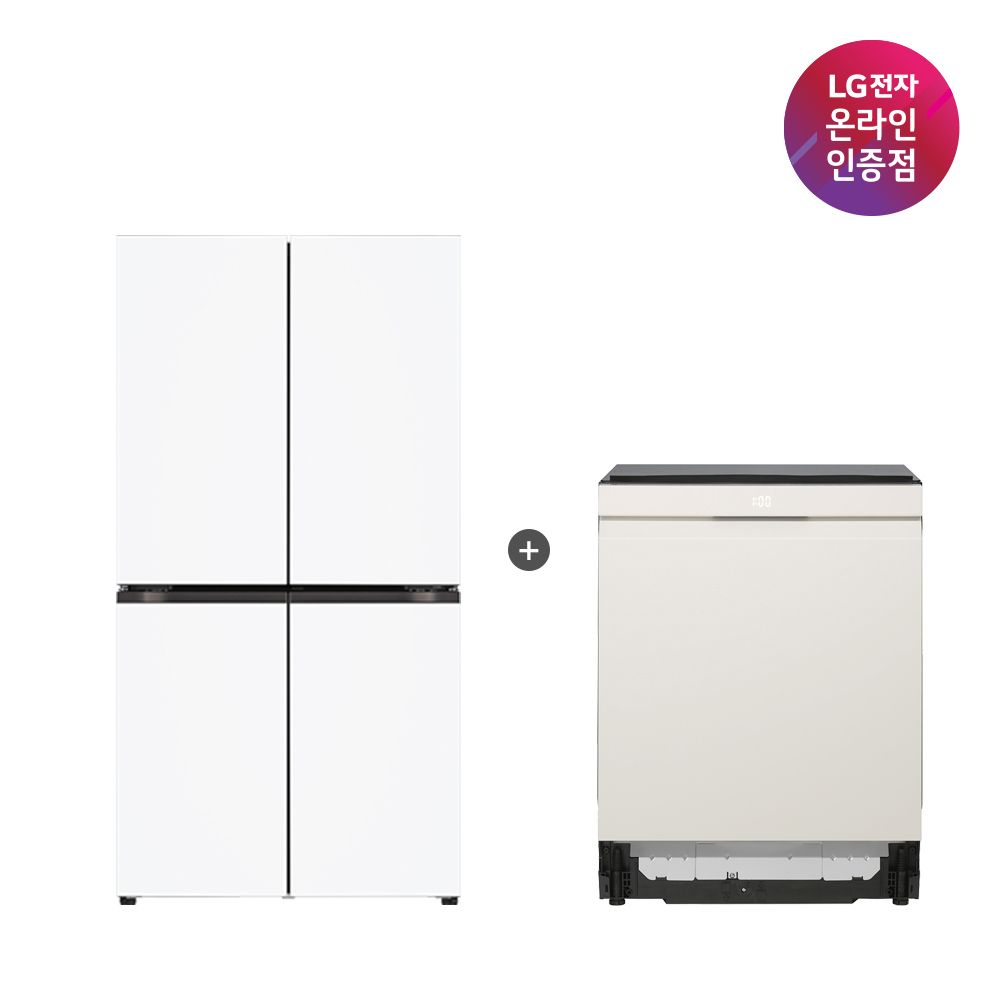 LG전자 LG 오브제컬렉션 냉장고 + 디오스 식기세척기 (T876MQQ111 + DUE6BGL1E)