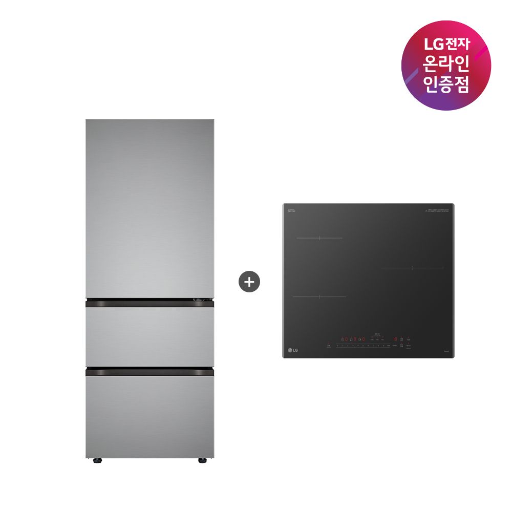 LG전자 LG 오브제컬렉션 김치톡톡 + 디오스 인덕션 (Z330MPSF11 + BEI3ASB2OE)