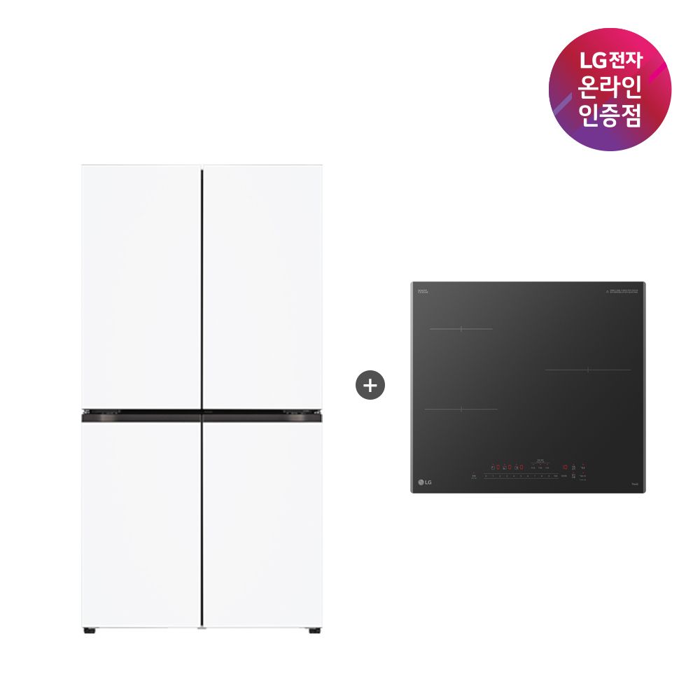 LG전자 LG 오브제컬렉션 냉장고 + 디오스 인덕션 (T876MQQ111 + BEI3ASB2OE)