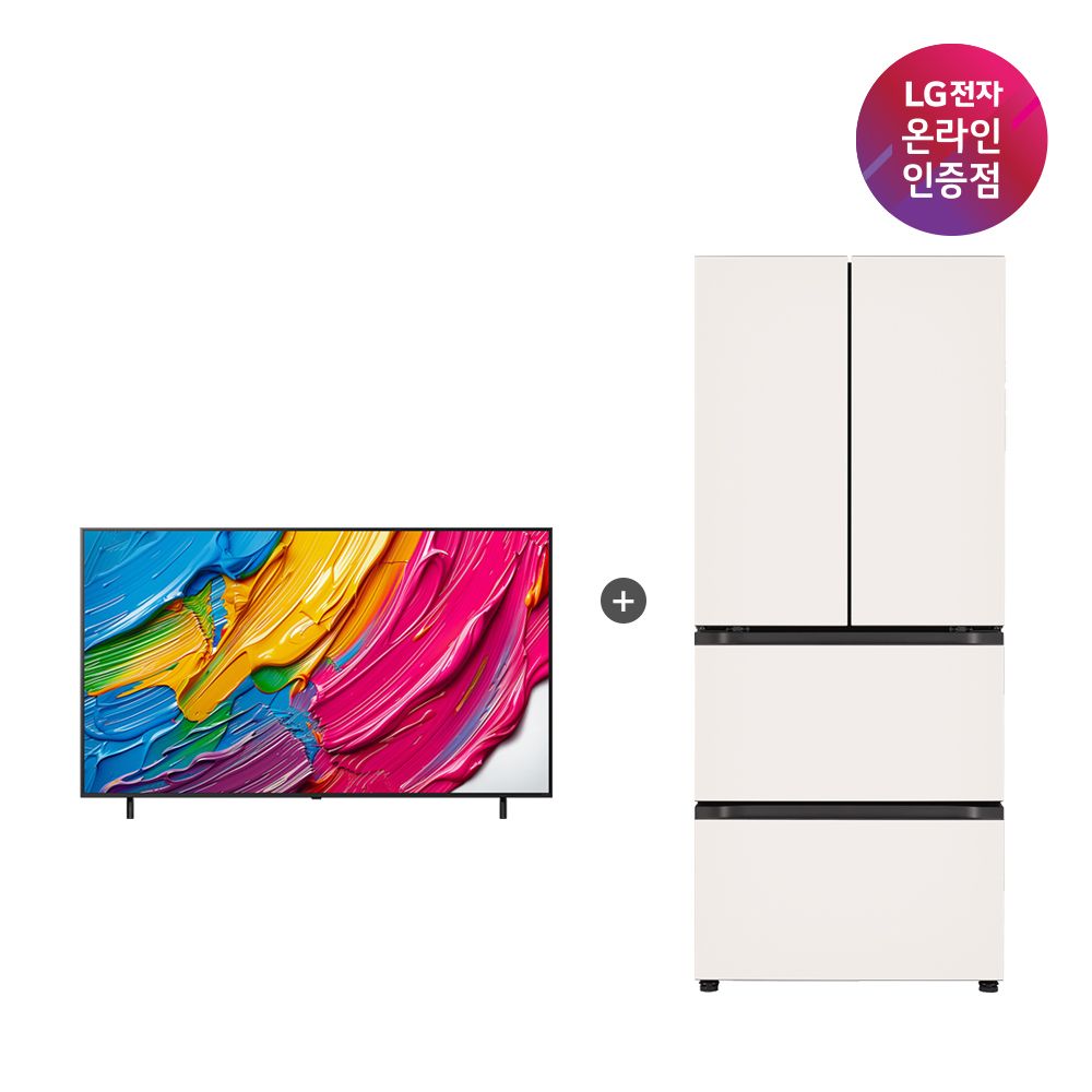 LG전자 LG QNED TV+오브제컬렉션 김치톡톡 (75QNED75AEA + Z408MEEF23)