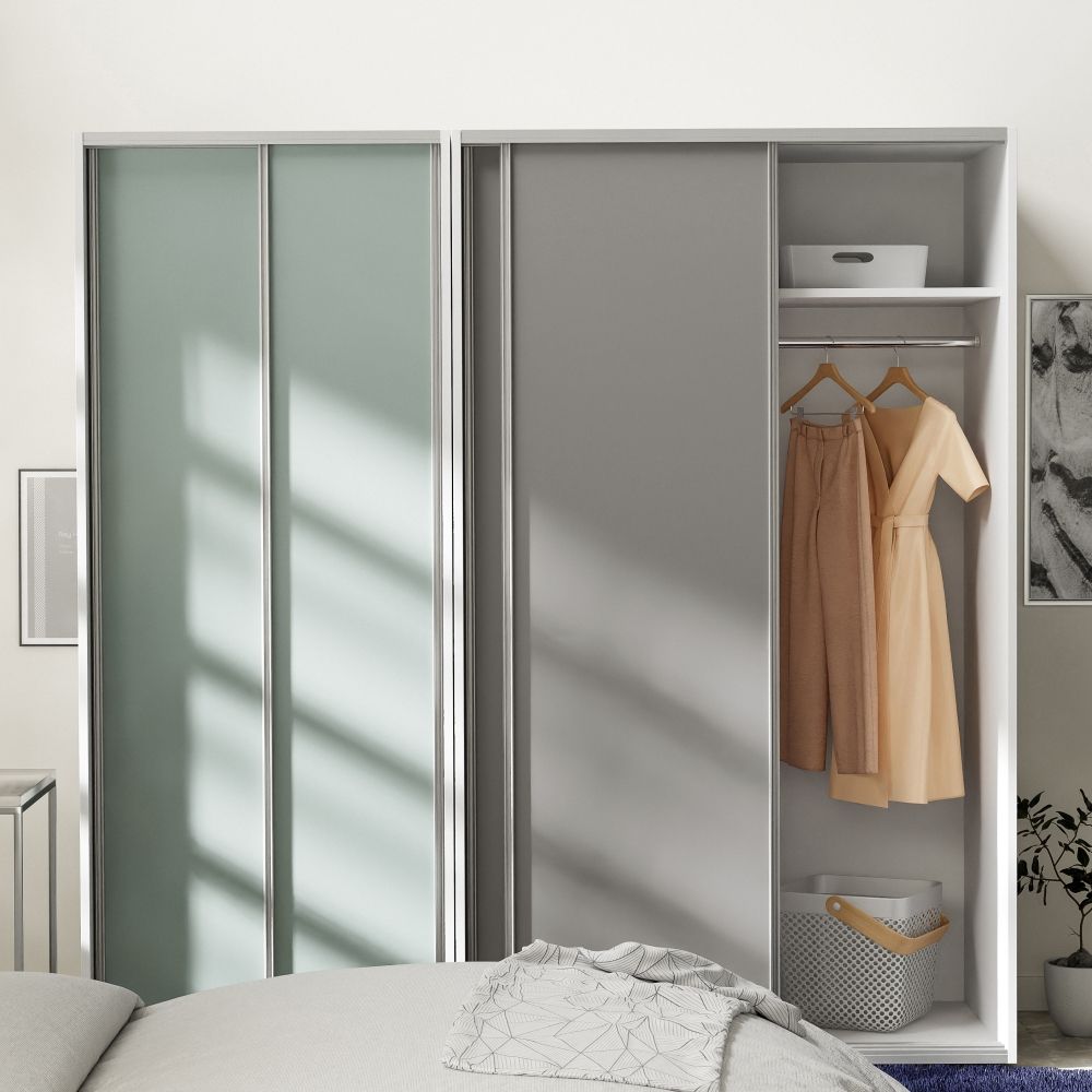 [신상품] 원스텝퍼니처 슬라이딩 옷장 미닫이 키큰장 원룸 슬라이드 장롱 행거 800 1200