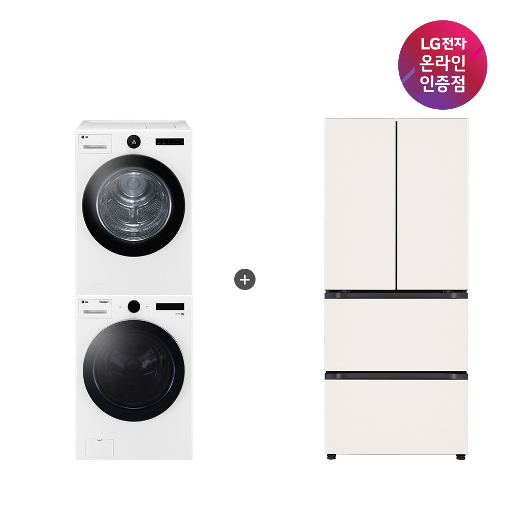 LG전자 LG 트롬 세탁기건조기+오브제컬렉션 김치톡톡(FX23WNR-2WQ + Z408MEEF23)