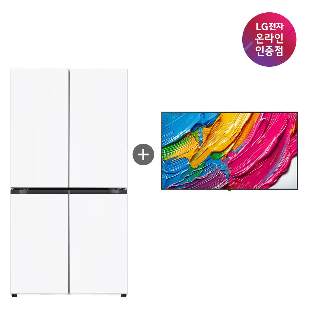LG전자 LG 오브제컬렉션 냉장고+LG QNED TV (T875MHH111+65QNED75AEA)