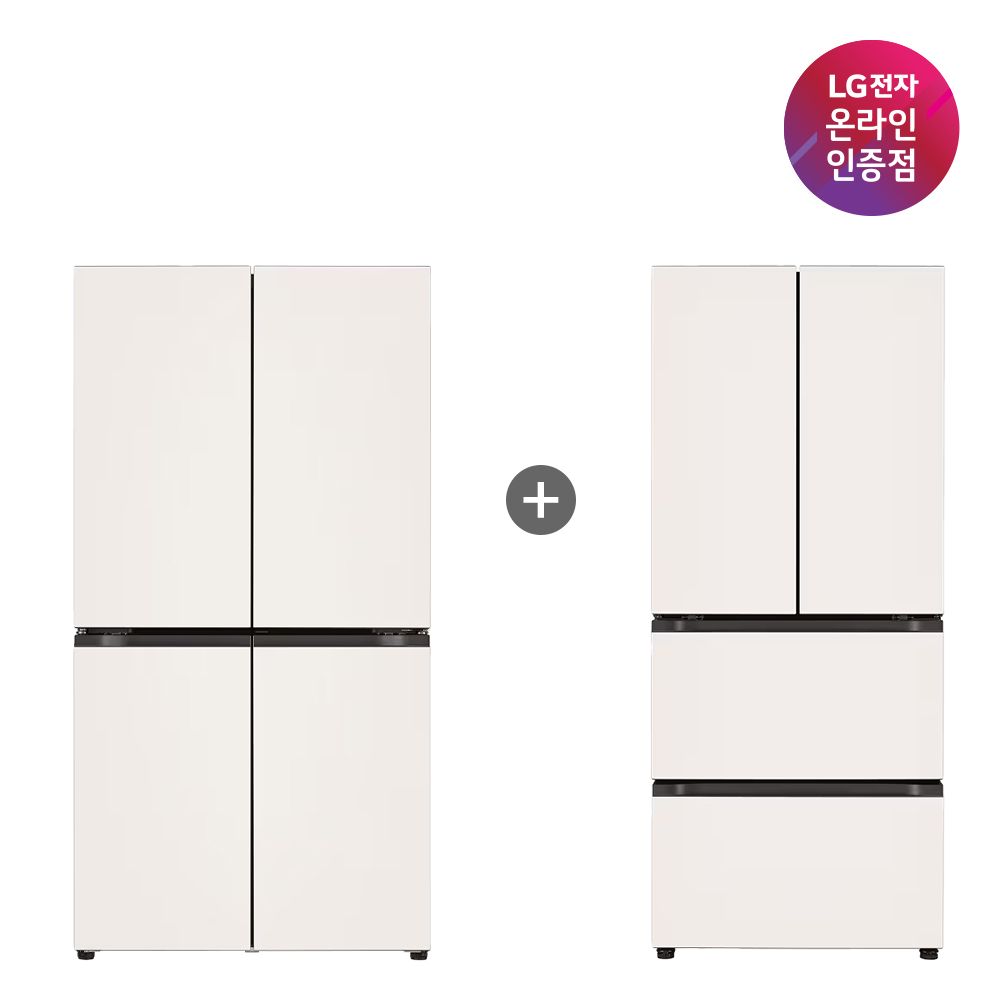 LG전자 LG 오브제컬렉션 냉장고+LG 김치톡톡 (T875MEE111+Z408MEEF23)
