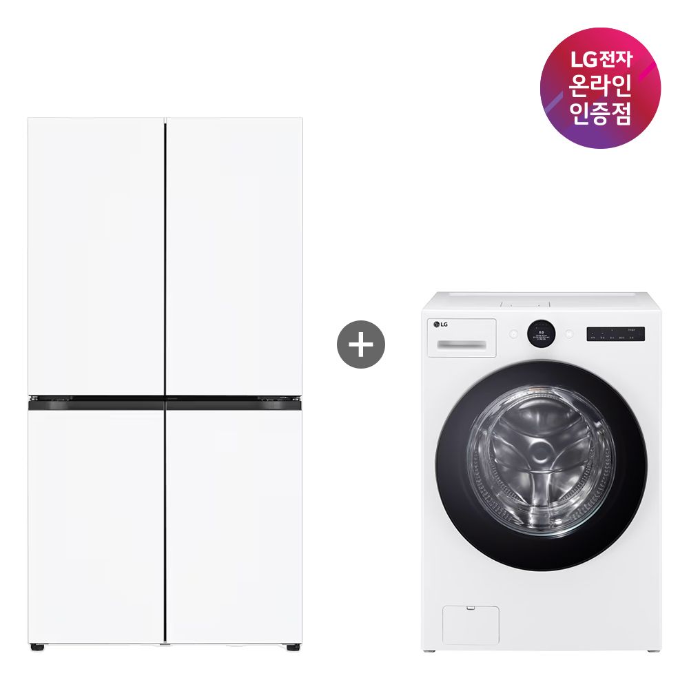 LG전자 LG 오브제컬렉션 냉장고 + LG 트롬 워시콤보 (T875MHH111+FH25WA)