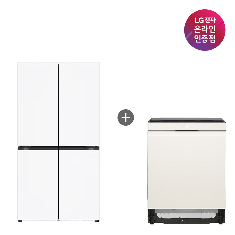 LG전자 LG 오브제컬렉션 냉장고+LG 디오스 식기세척기(T875MHH111 + DUE6BGL1E)