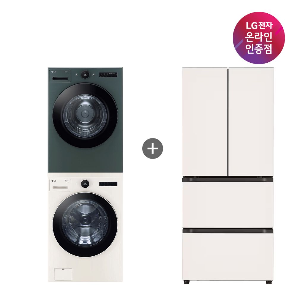 LG전자 LG 트롬 세탁기건조기+LG 디오스 김치톡톡 (FX24ENE-GNG+Z408MEEF23)