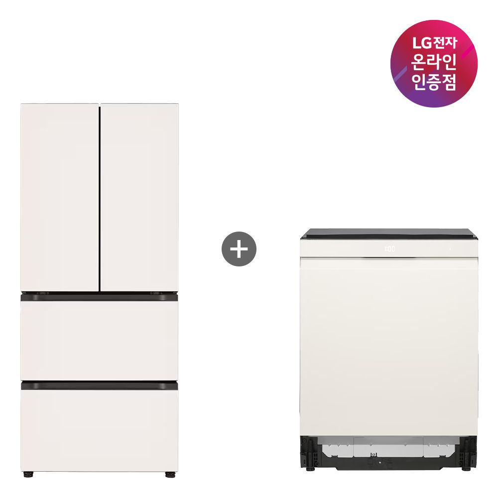 LG전자 LG 디오스 김치톡톡+LG 오브제컬렉션 식기세척기 (Z408MEEF23+DUE6BGL1E)