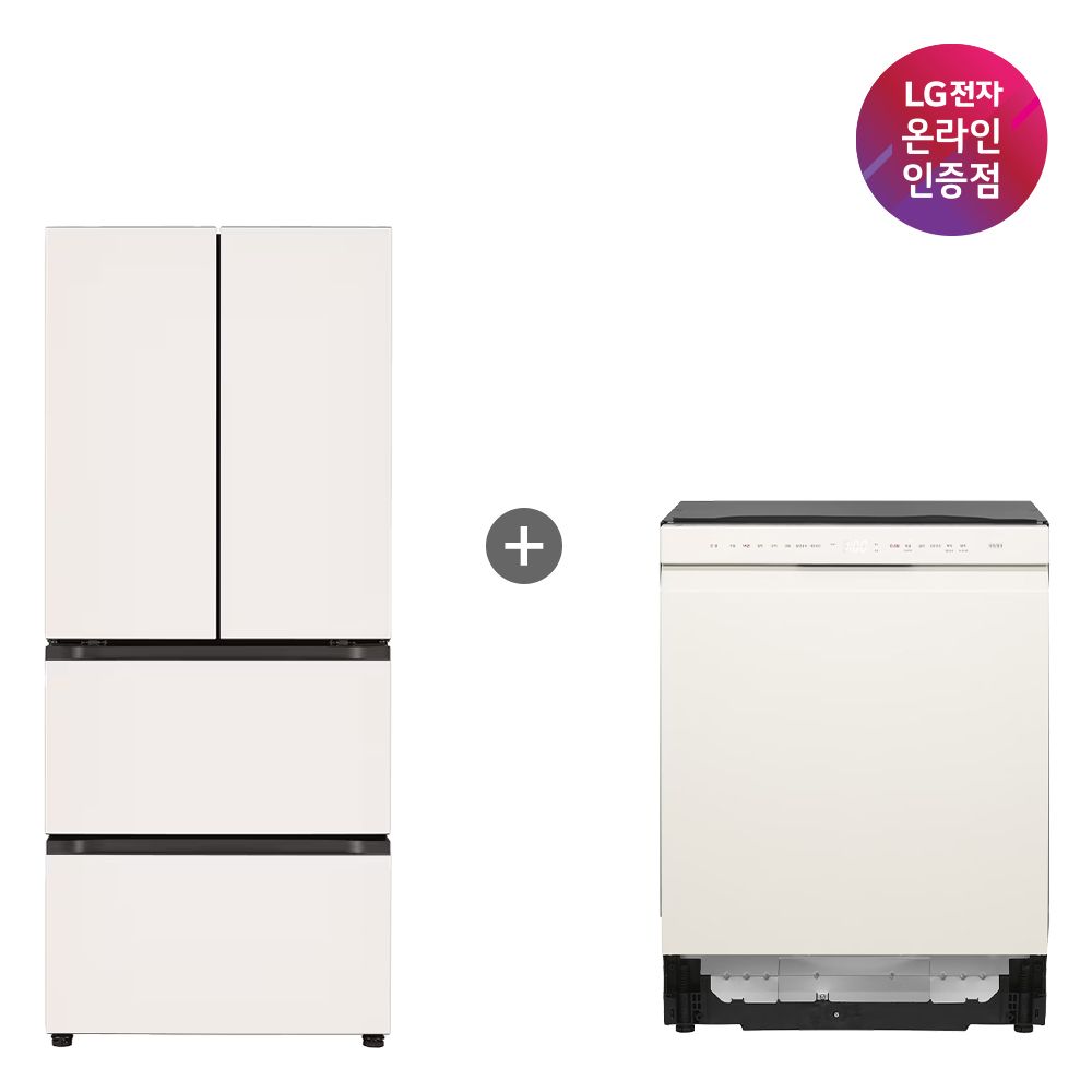 LG전자 LG 디오스 김치톡톡+LG 오브제컬렉션 식기세척기 (Z408MEEF23+DUE5BGL1E)