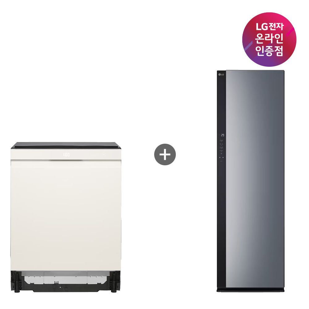 LG전자 LG 오브제컬렉션 식기세척기+LG 오브제컬렉션 스타일러(DUE6BGL1E+SC5GMR52)