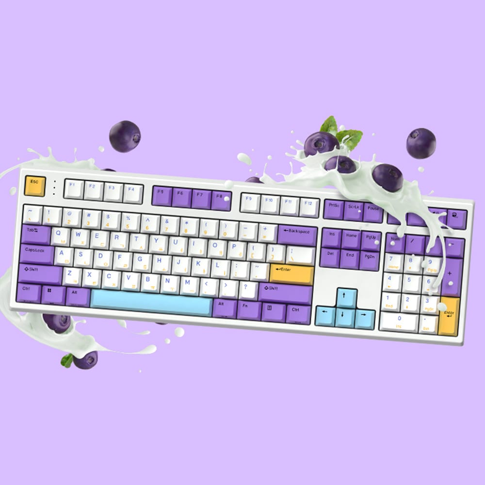 한성컴퓨터 GK787SE OfficeMaster 기계식키보드 토독 블루베리(브라운슈가35g_저소음)