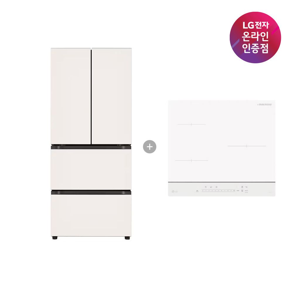 LG전자 디오스 오브제 김치톡톡+LG 디오스 인덕션 (Z408MEEF23 + BEI3QKHLOE)
