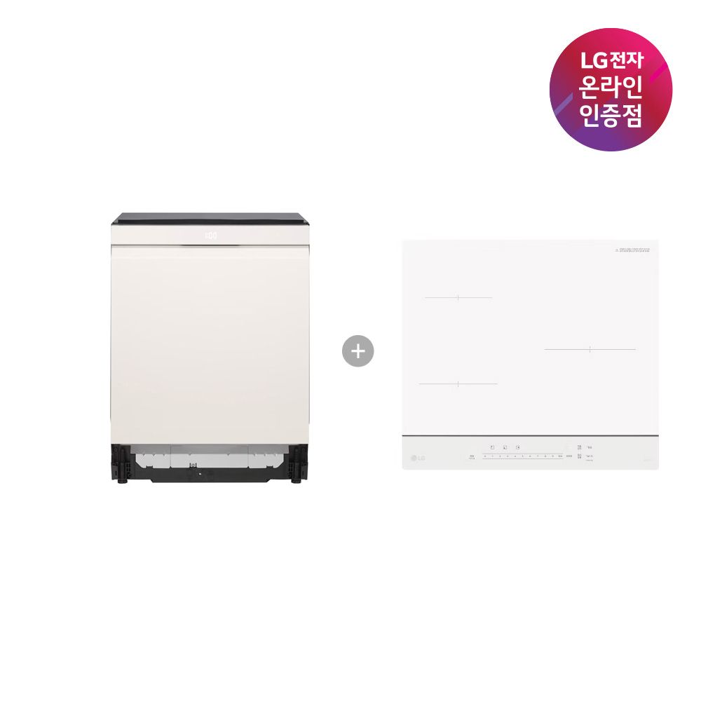 LG전자 디오스 오브제 식기세척기+인덕션(DUE6BGL1E+BEI3QKHLOE/6BG1E-QKHE)