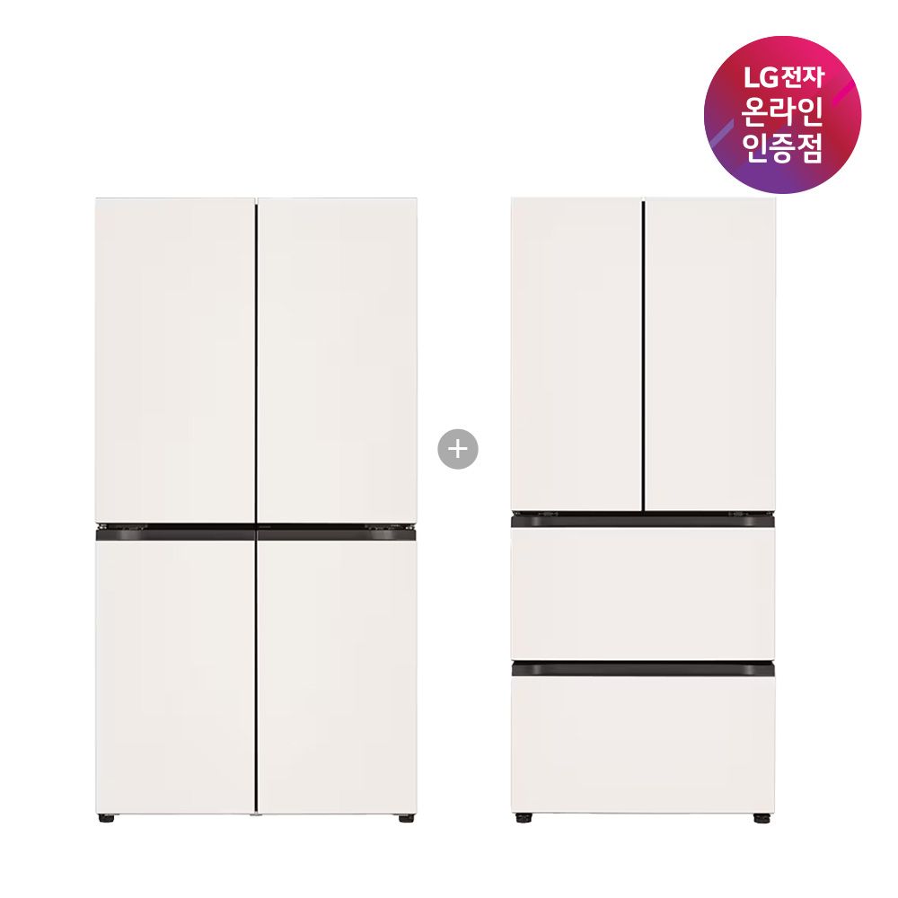 LG전자 LG 매직스페이스 냉장고+LG 디오스 김치톡톡 T875MEE111 + Z408MEEF23