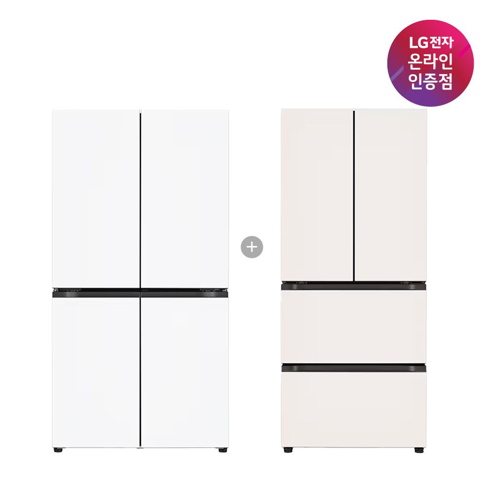 LG전자 LG 매직스페이스 냉장고+LG 디오스 김치톡톡 T875MHH111 + Z408MEEF23