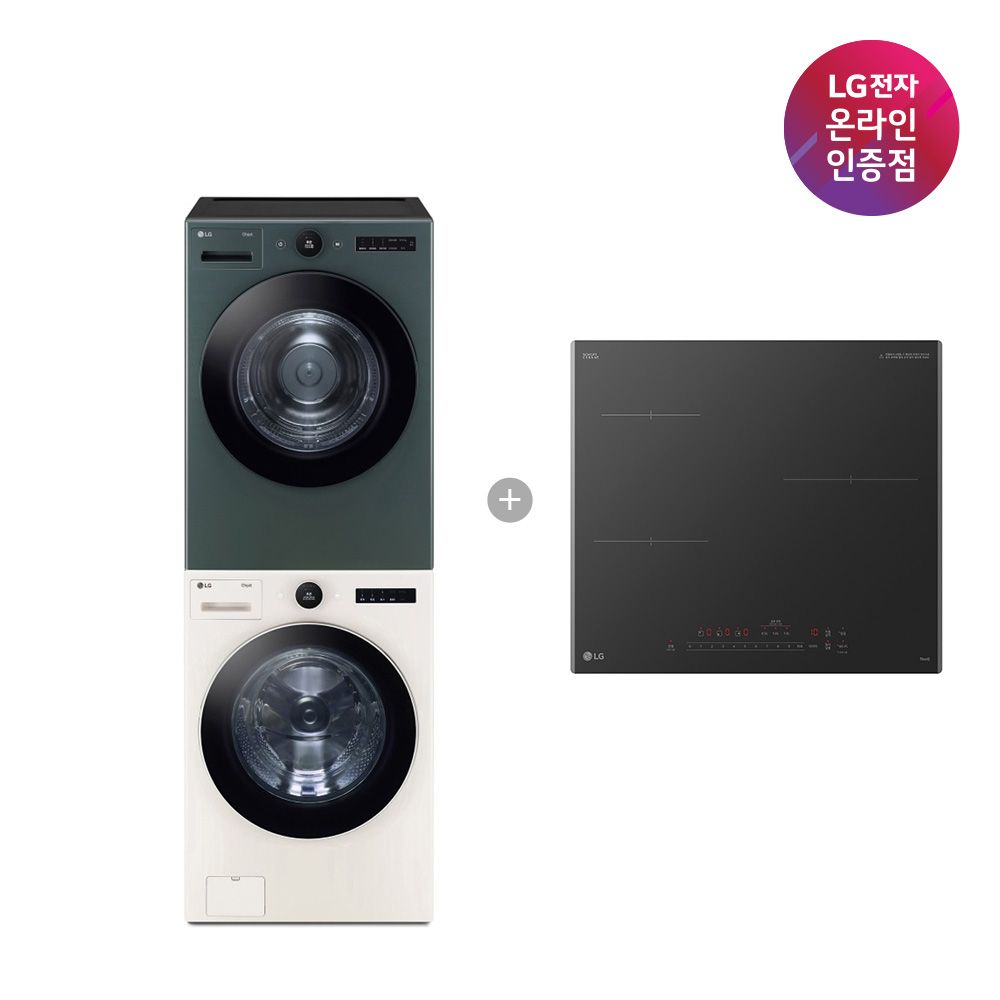 LG전자 LG 세탁기건조기 세트+디오스 인덕션 FX24ENE-GNG + BEI3ASB2OE