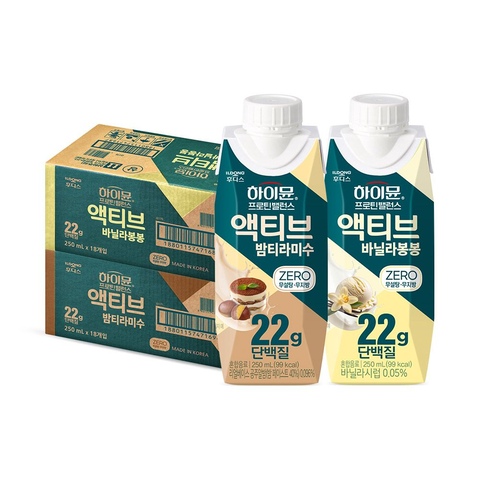 하이뮨 프로틴 밸런스 액티브 22g ZERO 250ml 36입