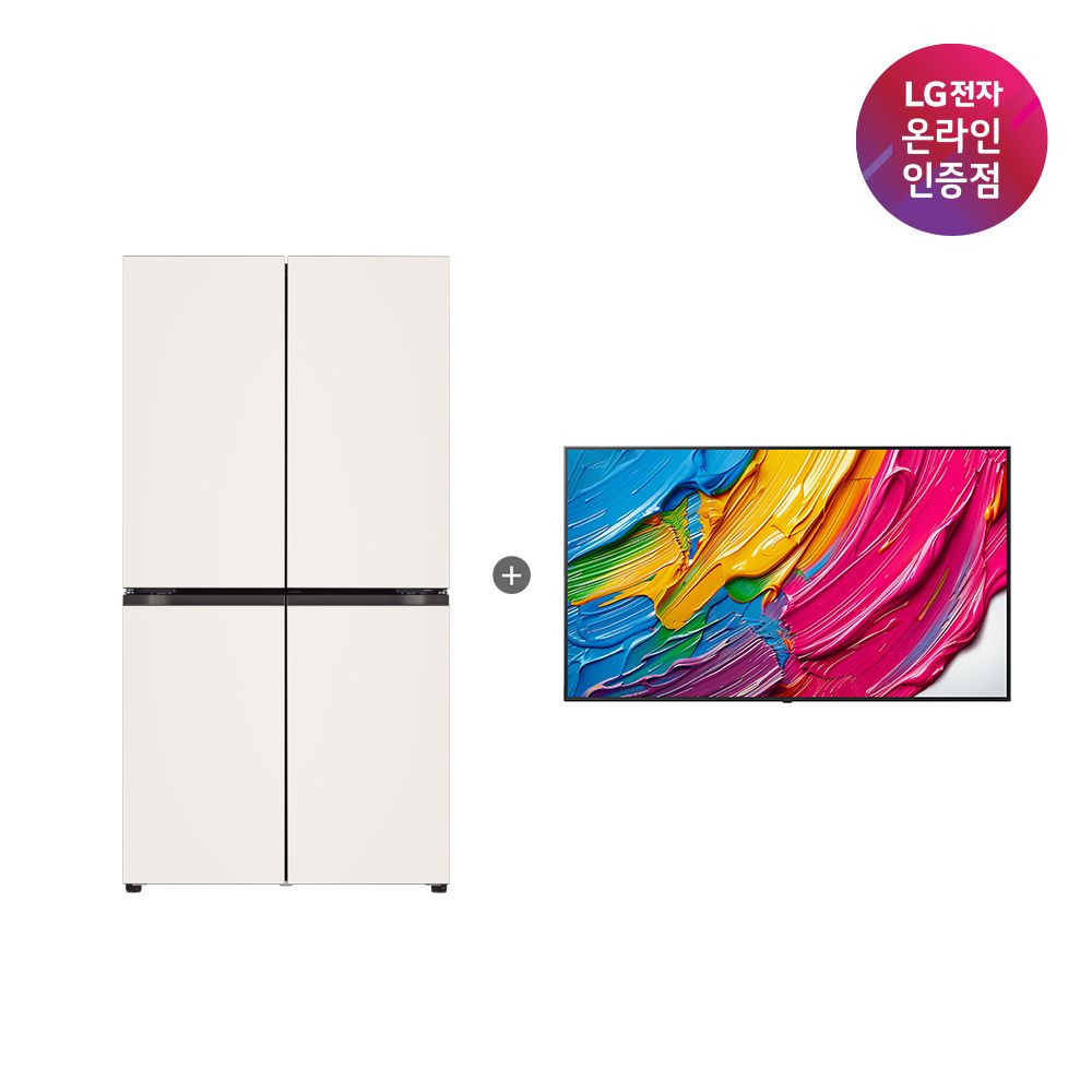 LG전자 LG 오브제컬렉션 냉장고 + LG QNED (T875MEE111+75QNED75AEA)