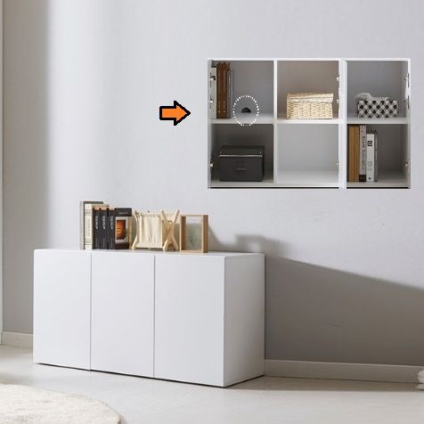 [신상품] 르봉상점 베이직 모던감성 2컬러 LPM마감 2단6칸 수납장 1200