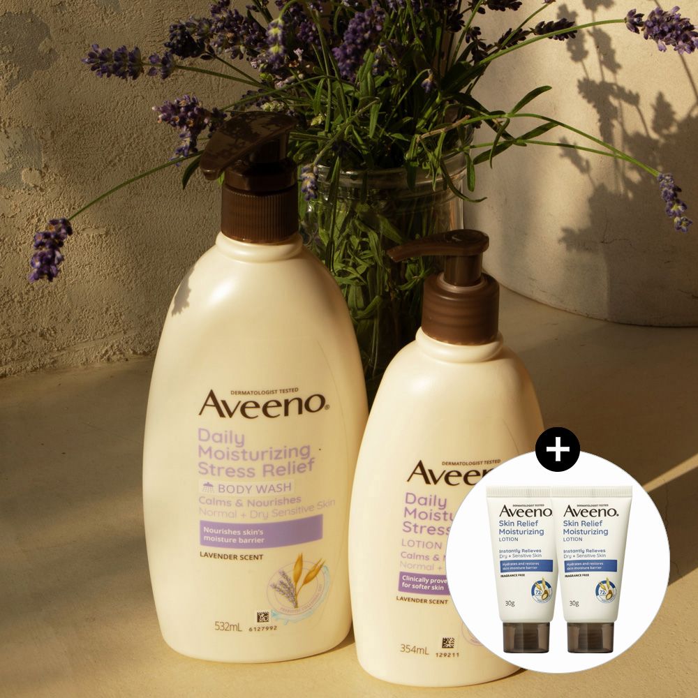 아비노 스트레스 릴리프 로션 354ml+워시 532ml+(증정)스킨릴리프 로션 30gx2