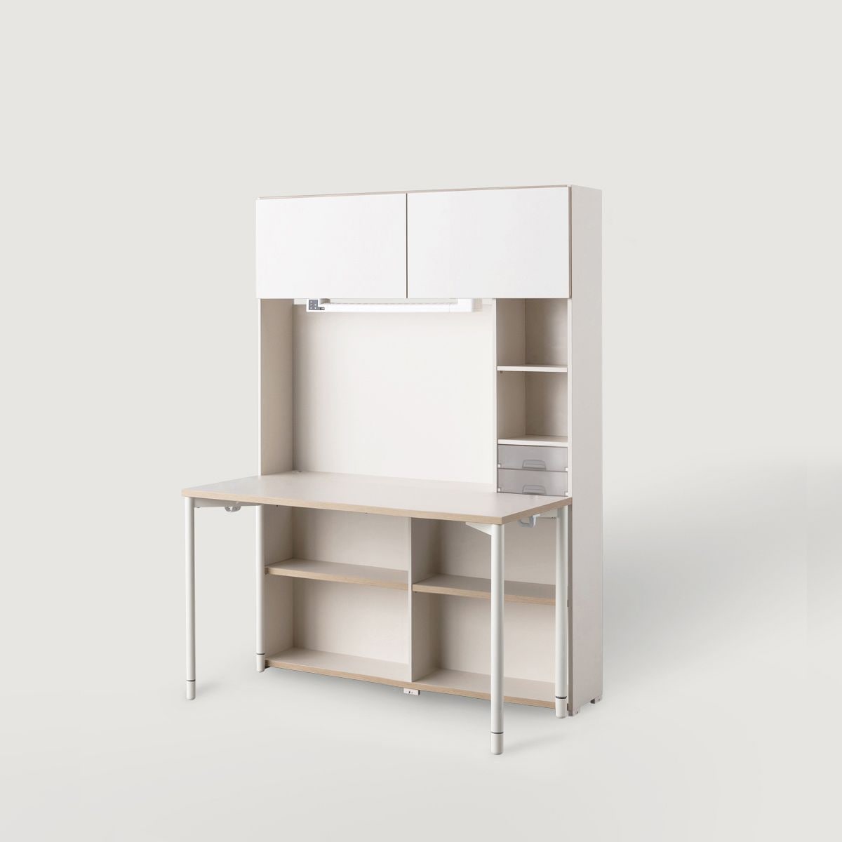 리바트하움 오브제 1200 5단 학생 책상세트 일반형 (조명/도어) 