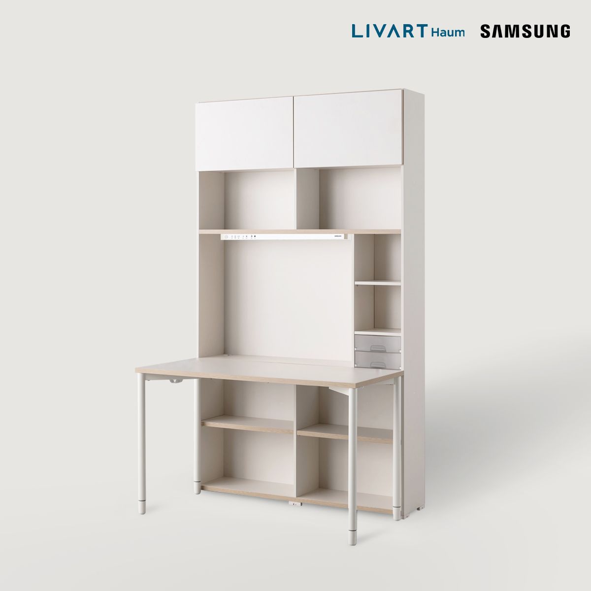 [신상품] 리바트하움 오브제 1200 6단 학생 책상세트 일반형 (삼성조명/도어)