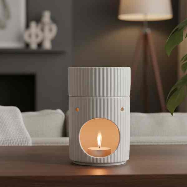 STRIPE OIL BURNER アロマオイルウォーマー 150ml