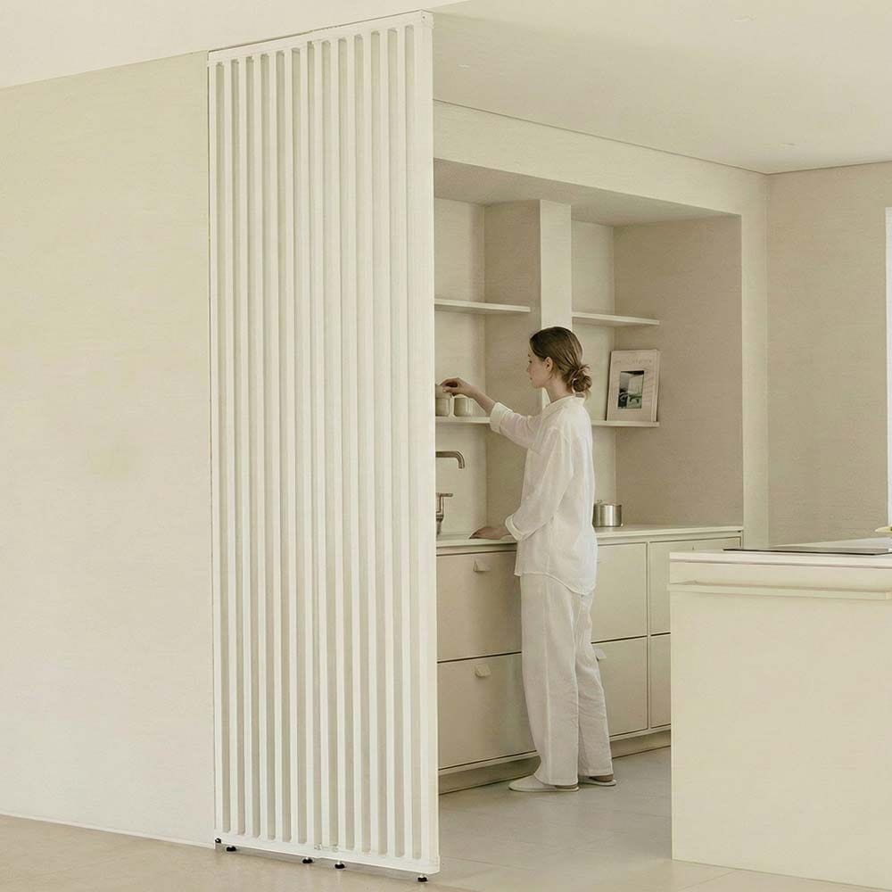 우드레이 공간분리 간격좁은 간살 가벽 파티션 가림막 스트라이프 파티션 292