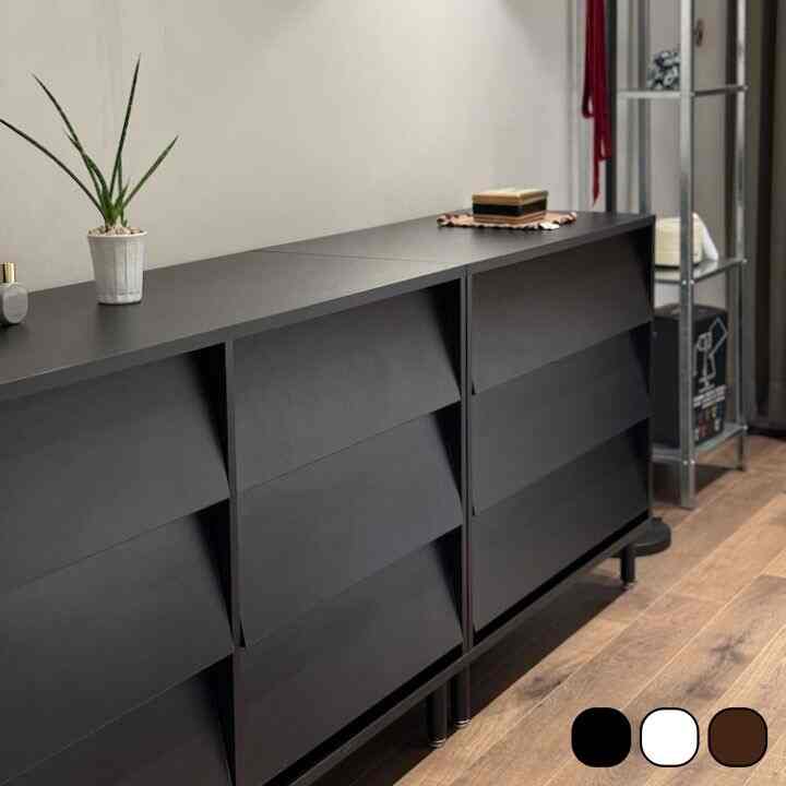 LAURA ワイド チェスト［3色・2サイズ］