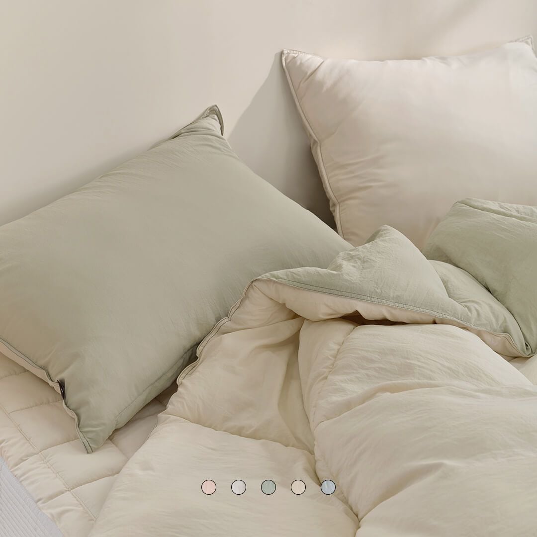 [신상품] 파르페by알레르망 순면촉감 알러지케어 오트 다운필 크리즈워싱 차렵이불 S/SS,Q,K(5colors)