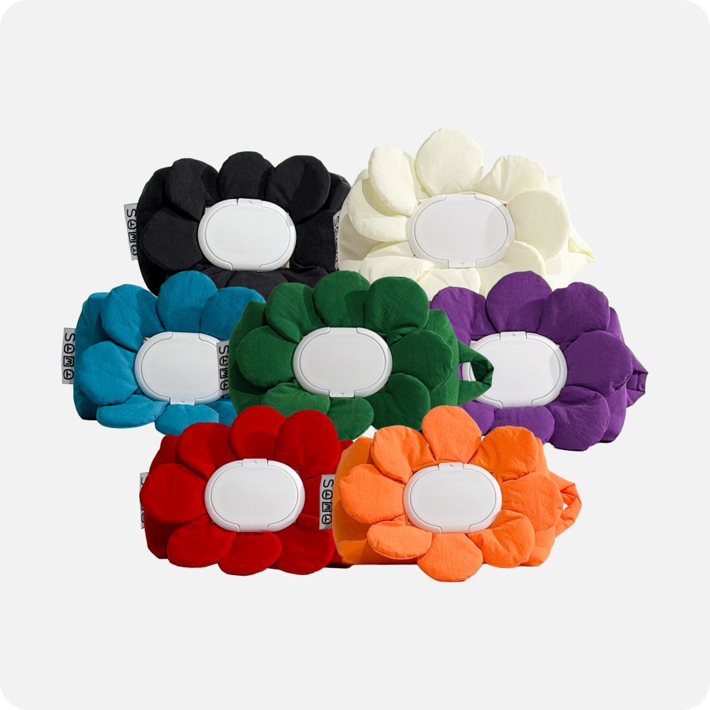 소모(somo) 꽃피었슈 물티슈 케이스 집들이선물 인테리어소품 핸드메이드 (7colors)