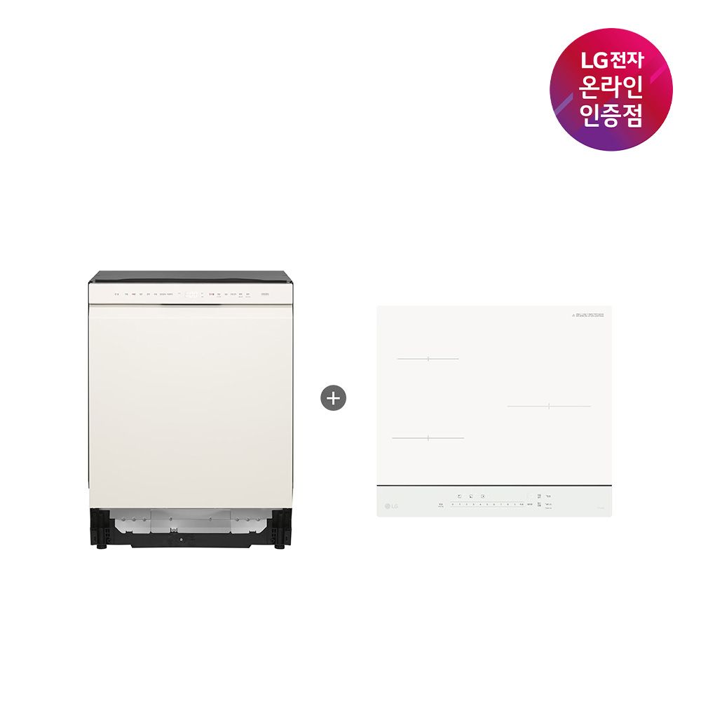 LG전자 LG 오브제 디오스 식기세척기 + 디오스 인덕션 (DUE5BGL1E+BEI3QKHLOE)
