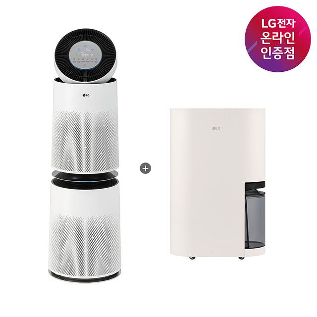 LG전자 LG 퓨리케어 AI 공기청정기 + 휘센 제습기 (AS285DWWC+DQ214MEGA)